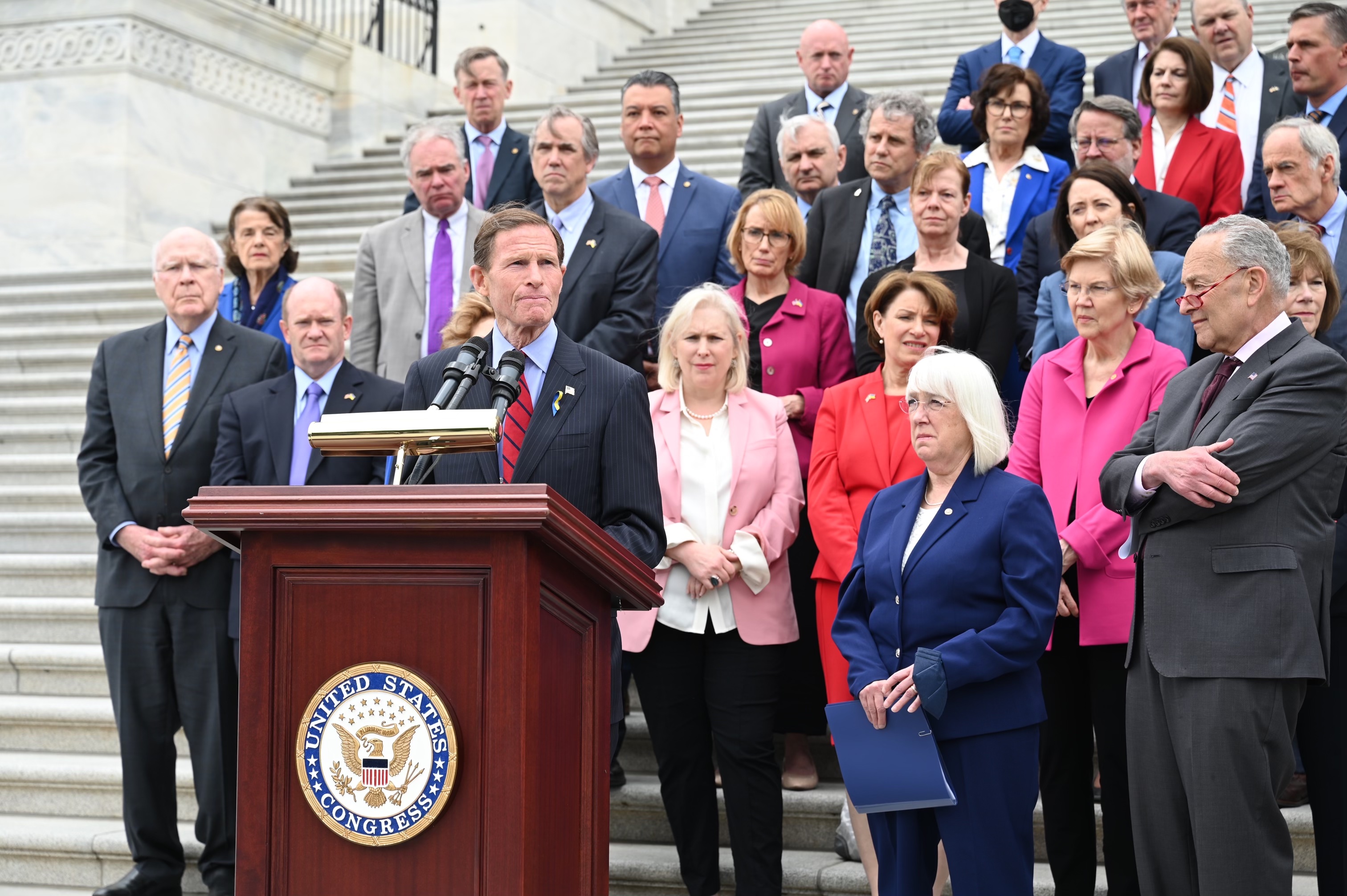 U.S. Senator Richard Blumenthal (D-CT), author and lead Senate sponsor of the Women’s Health Protection Act (WHPA), joined Senate Democrats in demanding action to protect reproductive rights in response to a draft majority opinion by the Supreme Court striking down Roe v. Wade. 